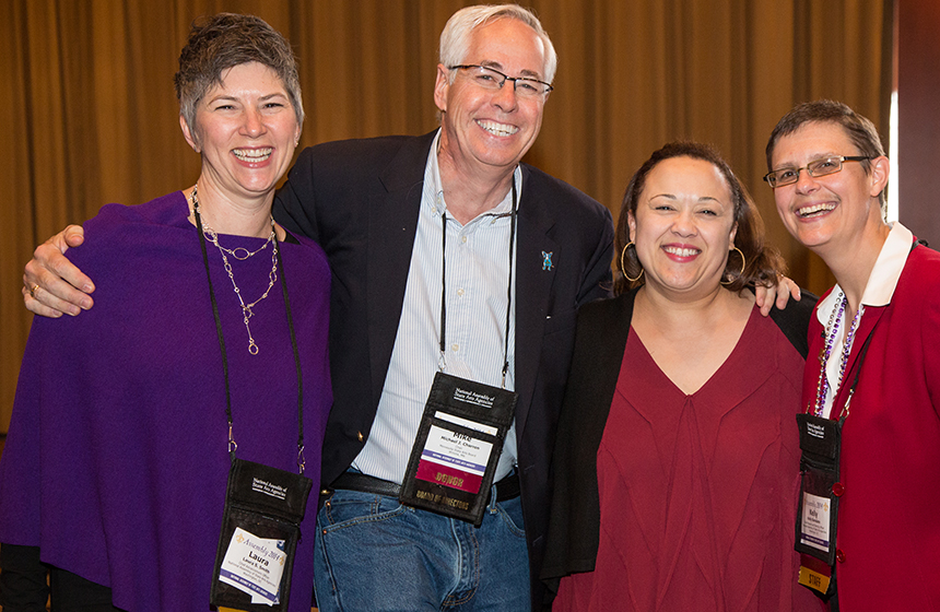 Left to right: NASAA Chief Advancement Officer Laura Smith, Minnesota State Arts Board Vice Chair Michael Charron, NASAA President Pam Breaux and NASAA Chief Policy and Program Officer Kelly Barsdate celebrate a successful meeting.