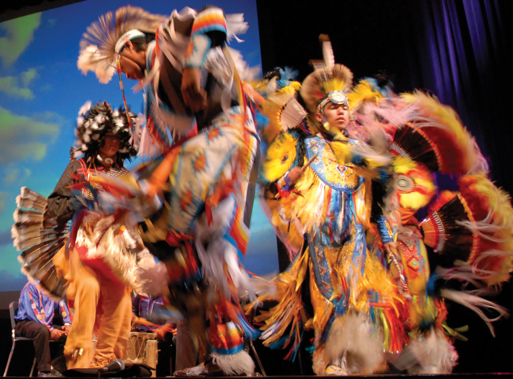 Native Americans dancing
