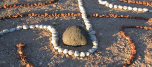 lined stones