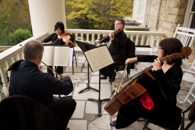 The Montclaire String Quartet performed at the MacCorkle Mansion.Photo by Tyler Evert, West Virginia Division of Culture and History
