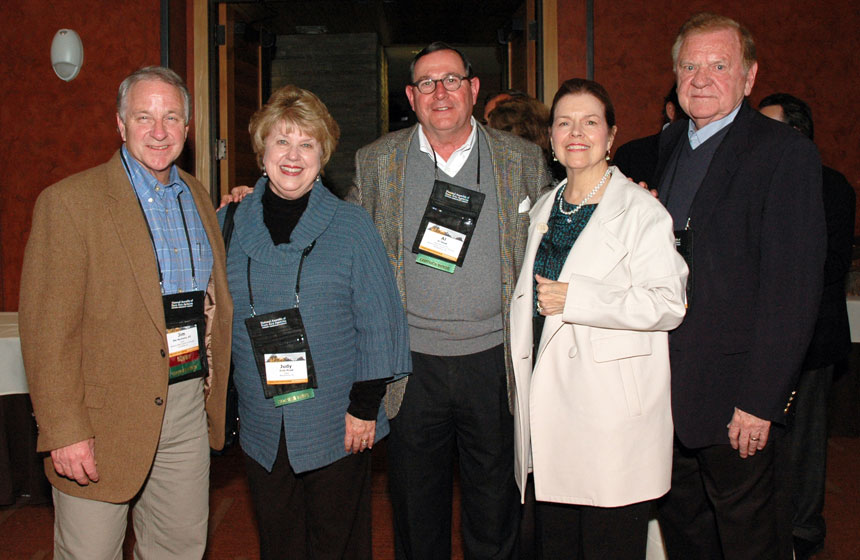 Alabama State Council on the Arts Chair Jim Harrison (far left), Executive Director Al Head and his wife, Judy Head, Council Member Becky Quinn and her husband, Bill Quinn