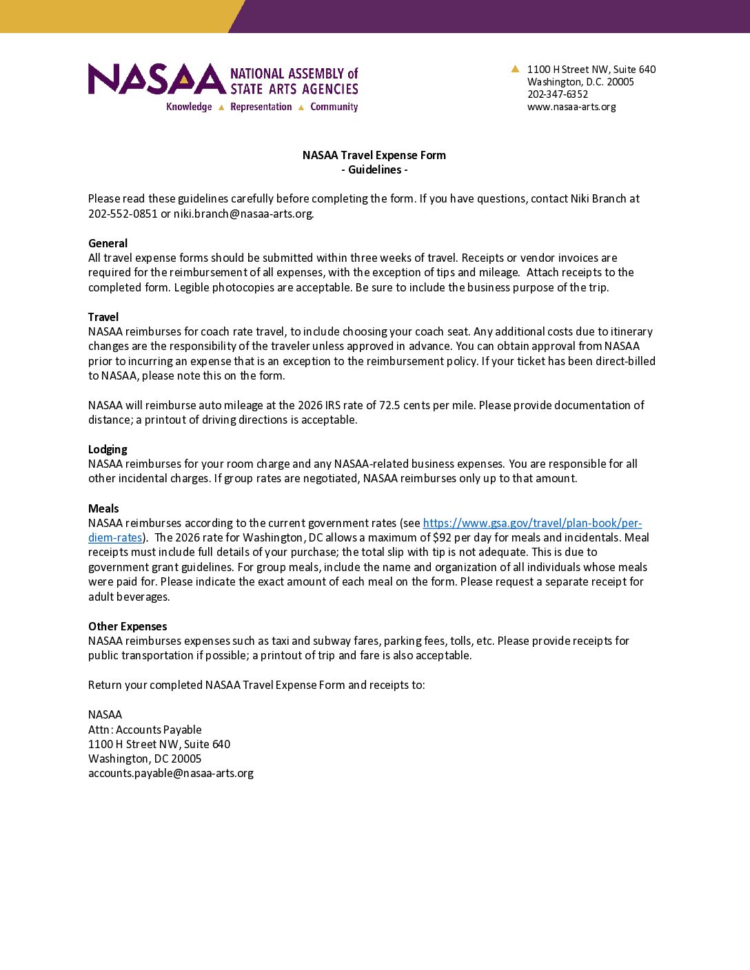 2026 NASAA Travel Expense Form + Instructions_Staff