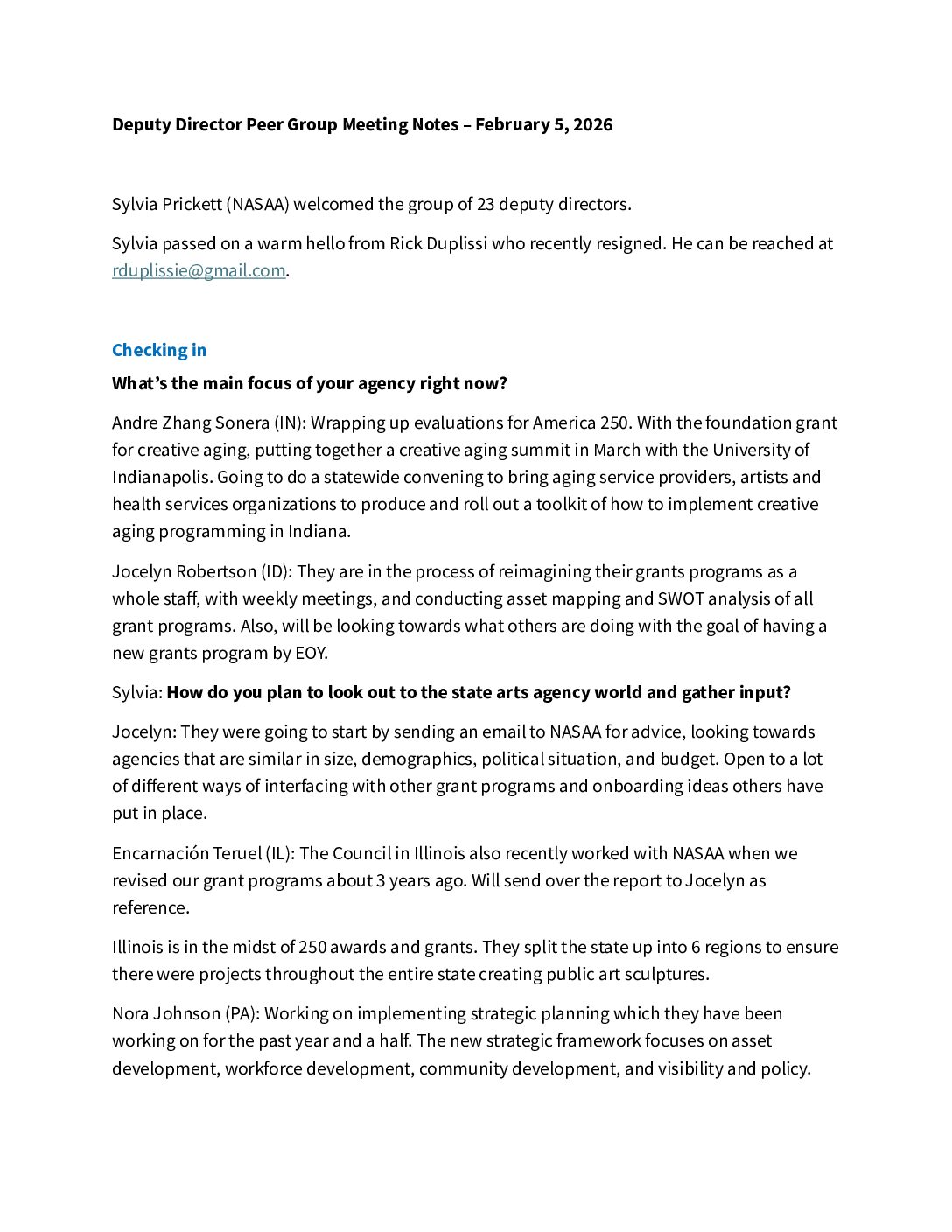 DD Peer Group Meeting Notes_2-5-26