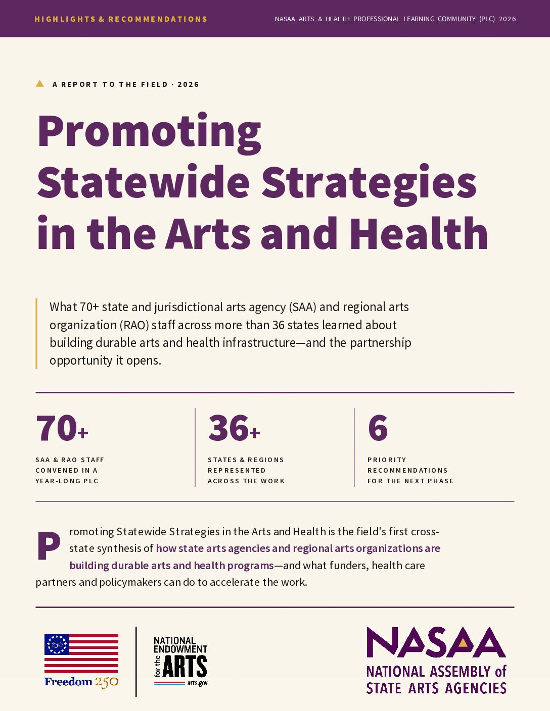 Statewide Strategies Arts and Health Highlights